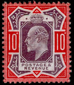 SG256 SPEC M43(-), 10d slate-purple & scarlet (CHALKY), M MINT. Cat UNLISTED.