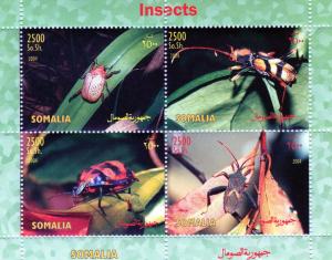 Somalia 2004  INSECTS Sheetlet (4) Perforated MNH