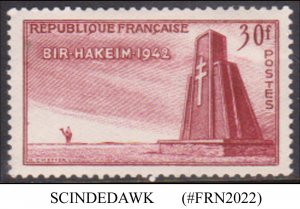 FRANCE - 1952 BIR HAKEIM 1942 BATTLE MONUMENT - SCOTT#680 - MINT NH