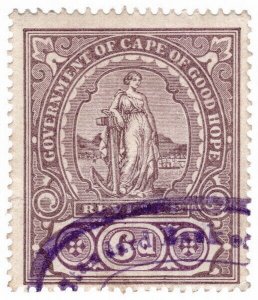 (I.B) Cape of Good Hope Revenue : Stamp Duty 6d (1898)