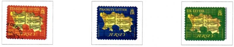 Jersey Sc 1481-3 2010 Map & Lions stamp set used