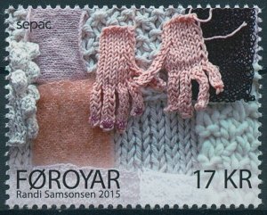 Faroe Islands Stamps 2015 MNH Sepac Knitted Art Crafts Handicraft 1v Set