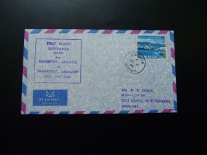 first flight cover Jamaica Frankfurt Lufthansa 1966