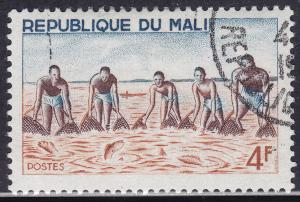 Mali 89 CTO 1966 Large Net Group Fishing