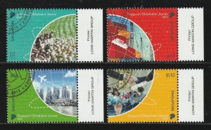 2013 SINGAPORE'S GLOBALISATION JOURNEY 4V set CTO SG#2134-2137