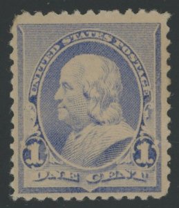 USA 219 - 1 cent Franklin - F/VF Mint Regummed