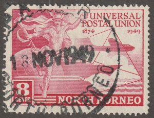 North Borneo, stamp, Scott#240,  used, hinged,  plane,