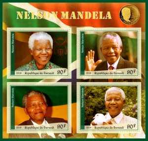 Stamps. Famous people. Nelson Mandela 2019 year 1+1 sheets perforated