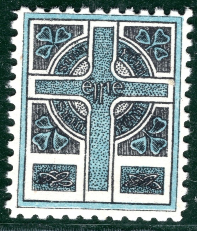 Ireland EIRE Forerunner Stamp SINN FEIN (1907-16) CELTIC CROSS Mint MNG GRBLUE38