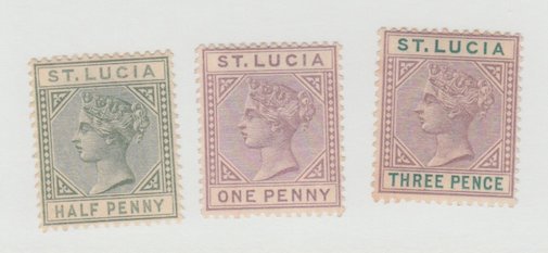 St. Lucia Scott #27,29,32 Stamp - Mint Set - XYZ