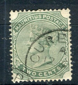 MAURITIUS; 1880s early classic QV Crown CA issue used 2c. value