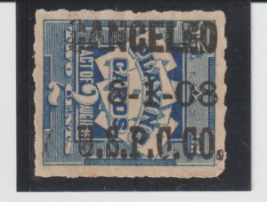 US Scott #RF3 U.S.P.C. CO. Playing Card Stamp  Type Dated 8-1-1908 Rouletted