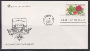 2014 Peace Garden Unaddressed Reader's Digest FDC