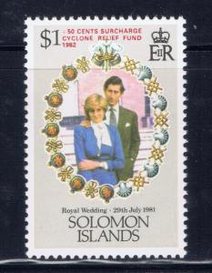 Solomon Is B1 NH 1982 Prince Charles Wedding with surcharge