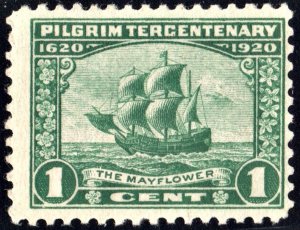 SC#548 1¢ Pilgrim Tercentenary Single (1920) MLH