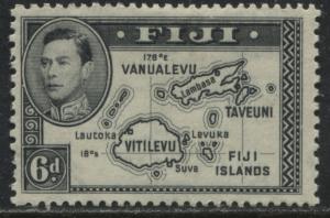 Fiji KGVI 1938 6d black (no 180 degrees) mint o.g.
