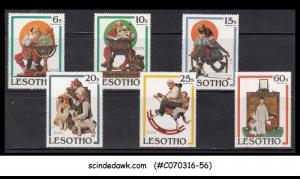 LESOTHO - 1981 NORMAN ROCKWELL PAINTINGS / CHRITMAS - 6V - MINT NH