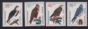 Germany  #B496-B499  MNH 1973  birds of prey