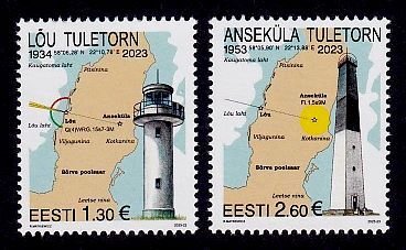 Estonia Sc# 1012-3 MNH Lou Lighthouses
