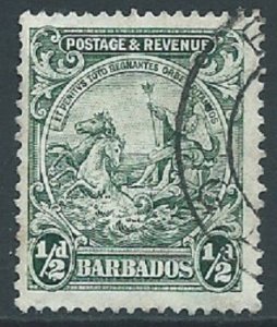 Barbados, Sc #166, 1/2d Used