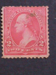 ​UNITED STATES 1890 SC#220 GEORGE WASHINGTON MH- DAMAGE GUM-VERY FINE-.