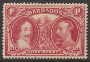 Barbados SG 240 MH  perf 12½ 1927 Tercentenary of Settlement SC# 180 see scans