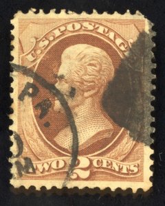 US Scott 146 Used 2c red brown Jackson Lot MS076 bhmstamps