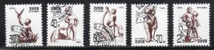 North Korea 3503-07 - Cto - Sculptures of Kids (1995) (cv $5.00)