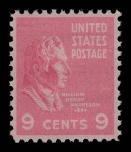 Scott #814 MNH OG 9c William Henry Harrison eGraded With Certificate Gem 100