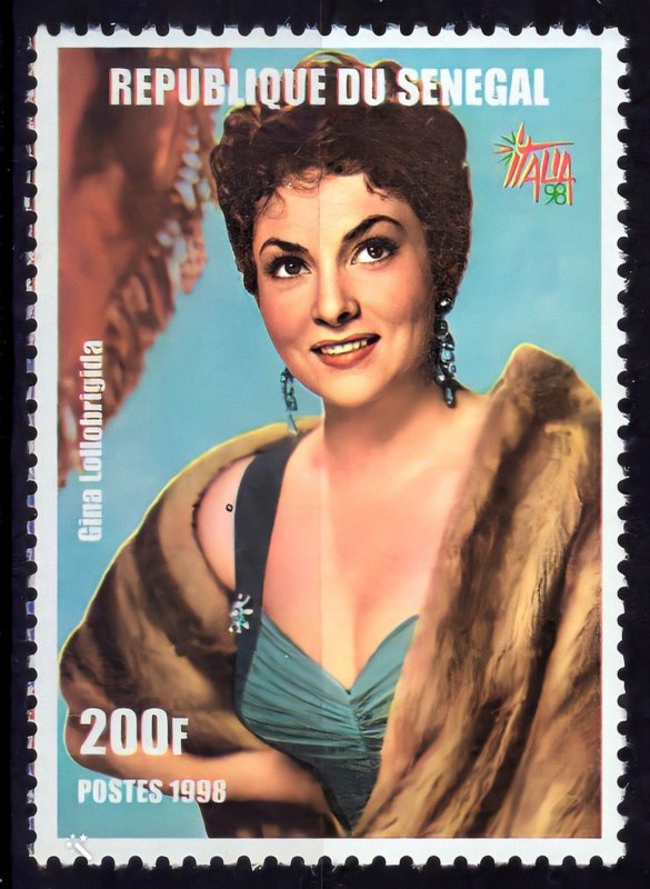 Senegal 1999 Sc#1347d, GINA LOLLOBRIGIDA Set (1) Perforated MNH