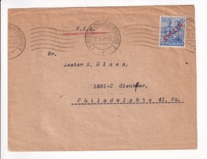 Berlin, Germany to Philadelphia, Pa 1949 Red Berlin Overprint Mi #30 (48231)