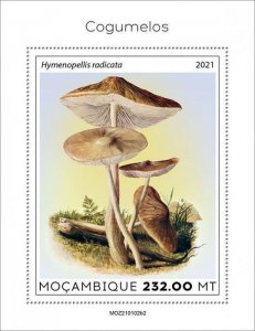 Mozambique 2021 MNH Mushrooms Stamps Fungi Deep Root Mushroom Nature 1v S/S II