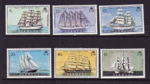 Bermuda-Sc.#337-42-Unused NH set-Sailing-Tall Ships Race-1976-