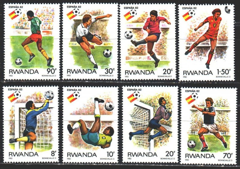 Rwanda. 1982. 1179-86. Soccer World Cup. MNH.