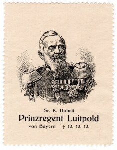 (I.B) Germany Cinderella : Prince Leopold of Bavaria Mourning Stamp