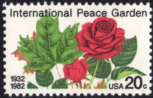 SC#2014 20¢ International Peace Garden Single (1982) MNH