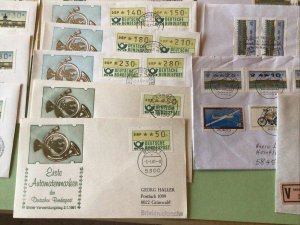 Germany A. T. M. Postage Labels 28 Stamps Covers Ref A1186