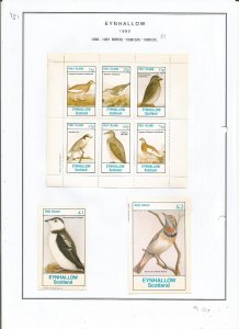 EYNHALLOW -1982 - Birds - Sheets - Mint Light Hinged - Private Issue