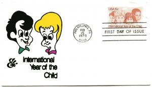 1772 International Year of the Child, Animated by Ellis, FDC