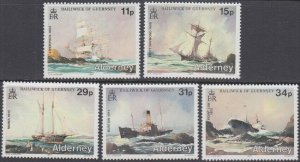 ALDERNEY Sc # 32-6 CPL MNH SAILING SHIPS and other SHIPWRECKS