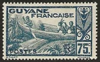 French Guiana 129,  mint,  lightly hinged.  1929.  (F529)