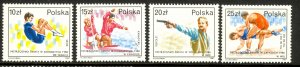 POLAND 1987 SPORTS Set Sc 2820-2823 MNH