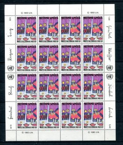 UN 1983 2 sheets Declaration of Human Rights Sc 119-0 Geneva MNH 8755