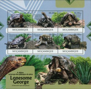 Lonesome George Stamp Chelonoidis Nigra Abingdonii Turtle S/S MNH #6055-6060