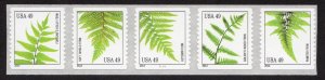 Scott #4878a (4744) Ferns Coil of 5 (PNC5) Stamps - MNH