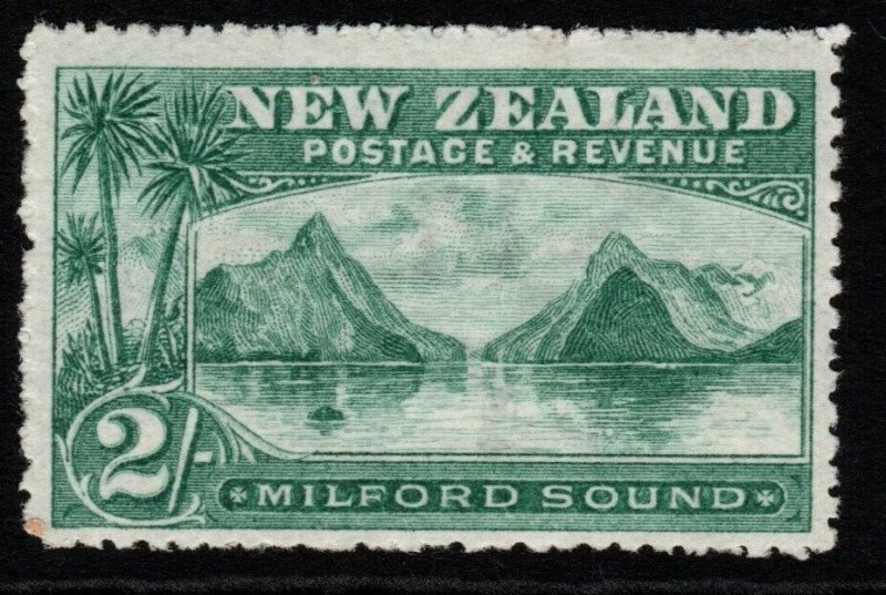 NEW ZEALAND SG328a 1906 2/= BLUE-GREEN p14 MTD MINT 