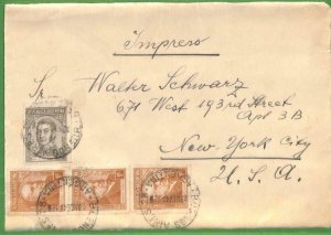 98708  - ARGENTINA - POSTAL HISTORY -  WRAPPER  to the USA  - 1946