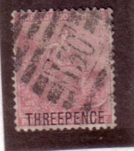 Cape of Good Hope #30 3p on 4p Liliac (U) CV $2.40