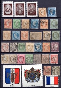 FRANCE BELGIUM 1870-1960 LARGE COLLECTION OF MINT & USED 600+ STAMPS