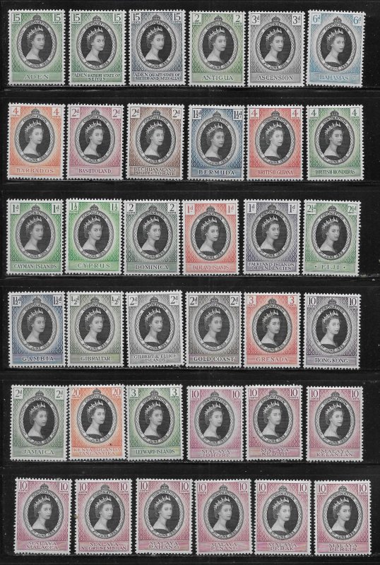 British Commonwealth Queen Elizabeth Coronation Omnibus set 62 Countries MNH